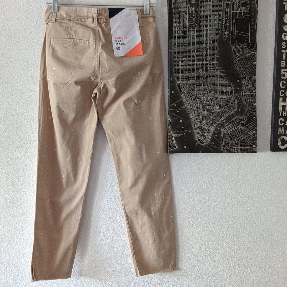 {Sundry} New Paint Splatter La Fete Pant in Almond - Picture 10 of 11